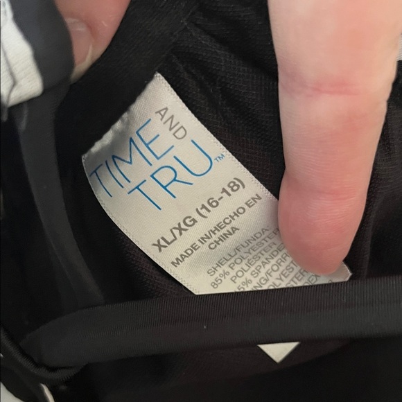 Black and White Striped Halter Swim Top - Picture 4 of 9